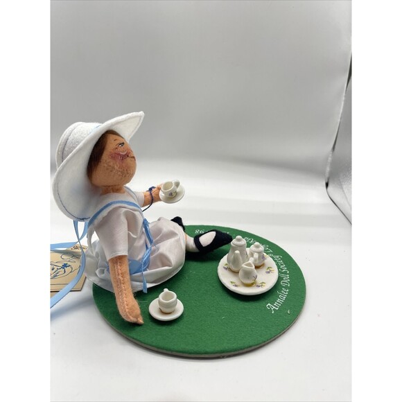 Annalee Doll Society 7” Tea Time Logo Kid 1997-1998 Doll Membership Pin New - Picture 7 of 12